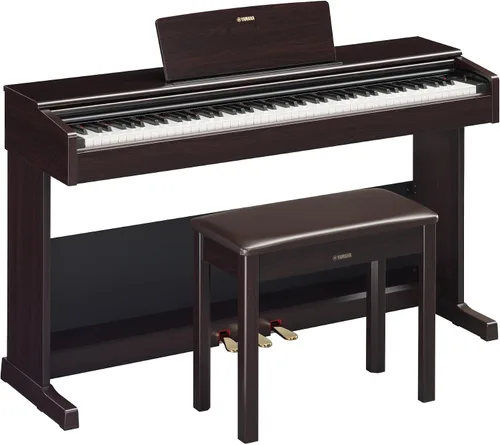 Vista 18 de Yamaha Arius Series - Piano vertical digital delgado, gran sonido, teclado compacto con peso, negro (YDPS35B) Teclado compacto con peso, negro