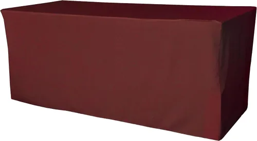 Vista 16 de LA Linen Mantel ajustable de popelina de poliéster, 96.2 in de largo x 30.0 in de ancho x 76.2