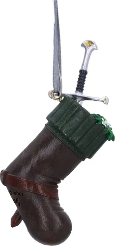 Vista 4 de Nemesis Now Lord of The Rings Aragorn - Adorno colgante de calcetín de 3.5 in, resina, con licencia oficial de El Señor de los Anillos, fundido