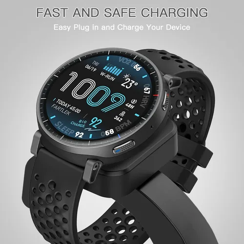Vista 4 de Hahace Paquete de 2 bases de carga compatibles con Amazfit T-Rex 3 PRO, T-Rex 3, Helio Strap, Balance, Balance 2 Base de carga en forma de C 2 Pack