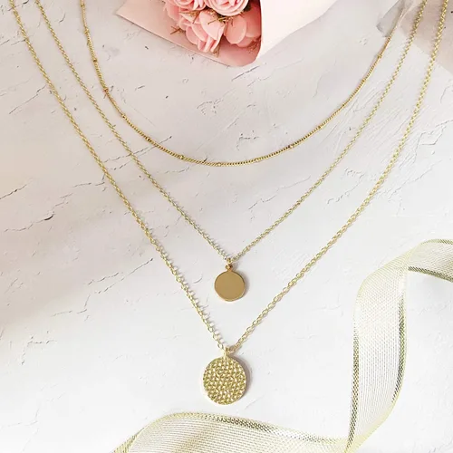Vista 4 de YANCHUN - Collar con estilo de gargantilla de estrella dorada para mujer, collar de capa delicada para adolescentes y niñas, regalo ideal