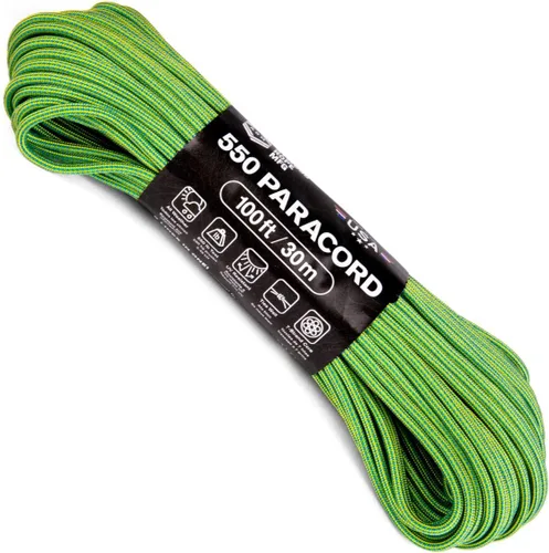 Vista 8 de Atwood Rope MFG Cuerda de paracaídas de nailon 550 que cambia de color, 100 pies, 7 hebras, equipo de supervivencia exterior, fabricado en Estados