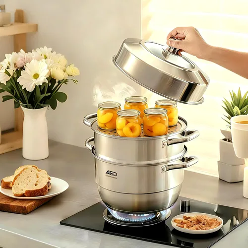 Vista 7 de Paquete de 3 estantes para latas a presión, suministros de enlatado de 11 pulgadas, estante de vapor de acero inoxidable prémium para latas de baño