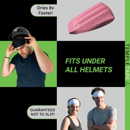 Vista 4 de Diademas para hombres y mujeres Banda deportiva para hombre y diadema deportiva que absorbe la humedad, bandas de sudor para correr, entrenamiento