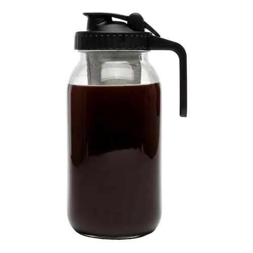 Vista 9 de Primula Mason Jar - Cafetera helada con filtro de acero inoxidable y tapa fácil de verter, jarra de vidrio duradera que se adapta a la mayoría