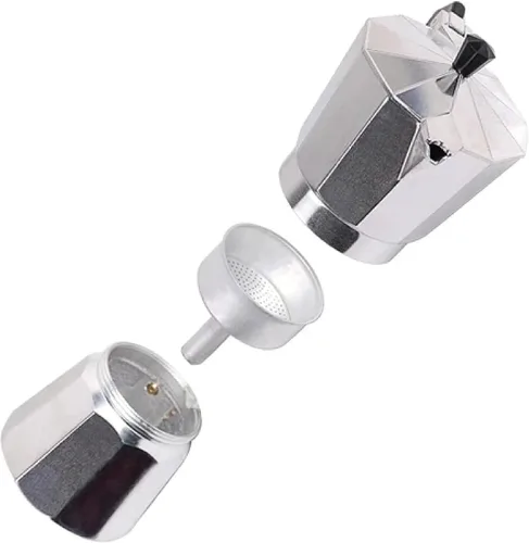 Vista 5 de Kitchen Sense - Cafetera de aluminio pulido (3 tazas)