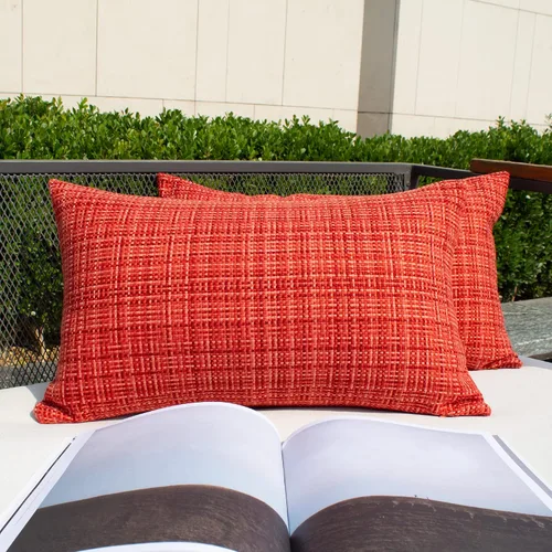 Vista 36 de Kevin Textile - Juego de 2 fundas de almohada decorativas para exteriores, impermeables, para jardín, patio, tienda de campaña, sofá, de 16 x 16