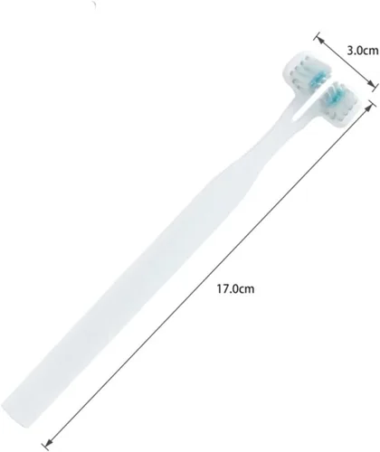Vista 2 de 6pcs PET cepillo de dientes doble cabeza herramienta de limpieza