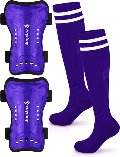 Vista 20 de Hryrbay Kids Soccer Shin Guards and Socks Toddler Soccer Shin Pads Protective Defender Gear for Boys Girls Ages 3-15 Great for Training, Matches