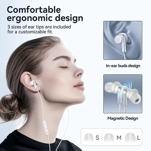 Vista 9 de Auriculares USB C para iPhone 17 16 Pro Max Samsung Galaxy S26 S25 S24