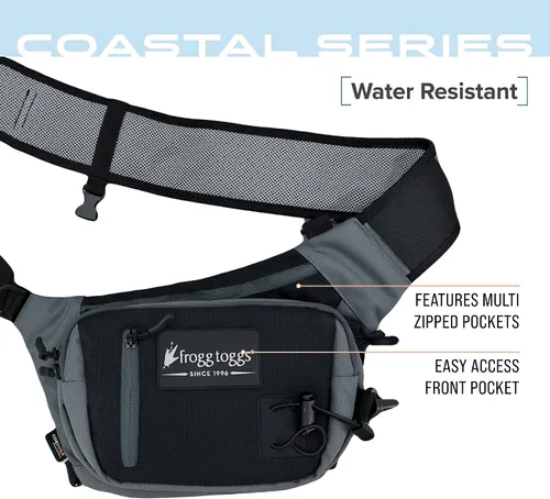 Vista 2 de FROGG TOGGS Flat Sling Pack, bolsa de almacenamiento de aparejos manos libres fácil con soporte de varilla integrado