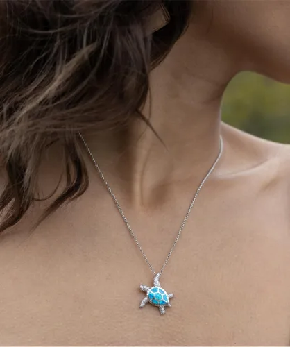 Vista 3 de Regalos Cristianos para mamá - Gracias por ser la Mama que siempre me apoya en todo lo que hago. Collar de tortuga de, Plata esterlina, Circonia