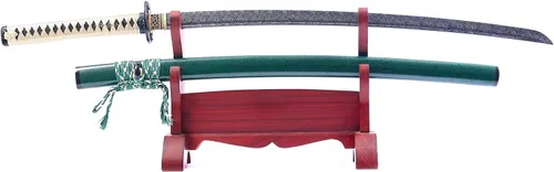 Vista 8 de Katana de hoja de espiga completa de 41 pulgadas, hoja afilada de espada samurái, armas ninja reales, lista para batalla