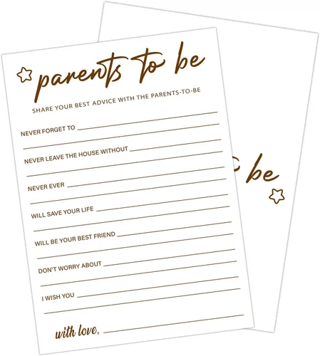 Vista 7 de 30 PCS Tarjetas de Predicciones y Consejos de Bebé Oso, Juego de Baby Shower para Niño Niña, Neutral de Género Fiesta de Revelación de Género