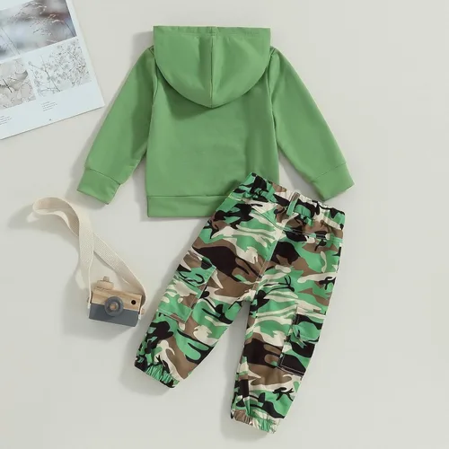 Vista 4 de Ropa para bebés y niñas pequeñas con estampado de letras 12, 18M, 2, 3, 4, 5T, trajes de otoño e invierno, suéter de manga larga con capucha