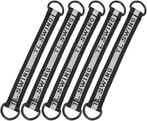 Vista 7 de Cinturón colgante para columpio, correa de conexión portátil, accesorios de repuesto de columpio de 5 piezas, cinturón de conexión de columpio
