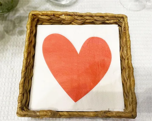 Vista 4 de 100 servilletas de almuerzo, a granel, servilletas de amor, servilletas impresas, servilletas de papel decorativas de 2 capas, desechables