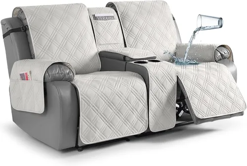 Vista 30 de TAOCOCO - Funda impermeable para sofá biplaza reclinable con consola central, 2 plazas