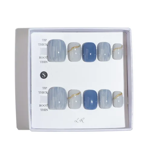 Vista 26 de LIGHT RAIN - Uñas a presión medianas con diseño de galaxia Andromeda, de lujo, reutilizables, de siete capas, con acabado UV, uñas postizas hechas a