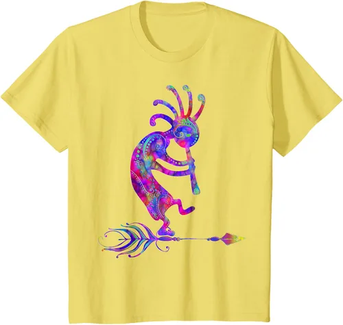 Vista 51 de Native American Kokopelli With Feather 2 - Camiseta Fan Fun, Negro, S