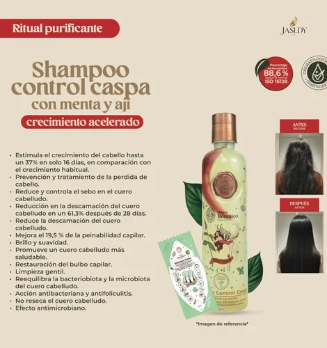 Vista 4 de RITUAL BOTANICO Champú de Menta y Aji Control de Caspa con Menta y Chile Control Caspa (Champú Menta y Aji)
