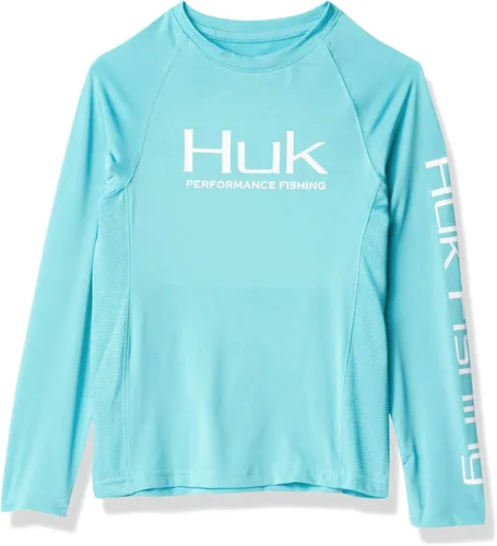 Vista 24 de HUK Camisa unisex de camuflaje Pursuit para niños Camisa de manga larga para niños Sotavento de roble musgoso