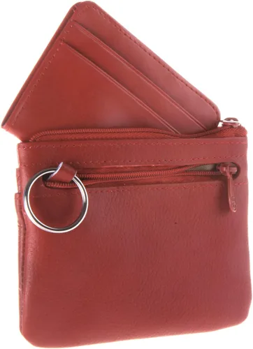 Vista 3 de Buxton Cartera grande para tarjetas de identificación, Rojo oscuro