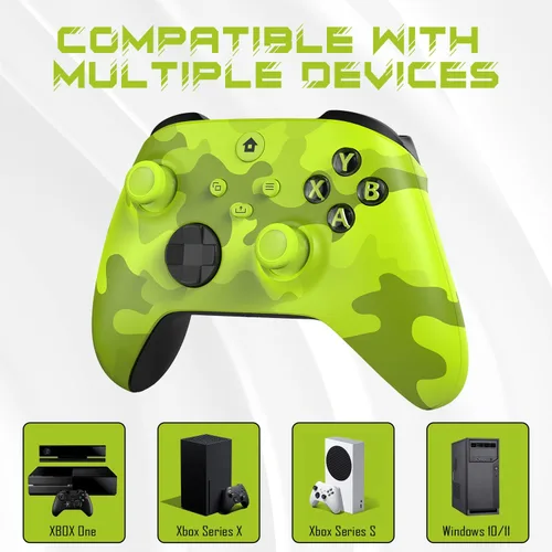 Vista 5 de fuxinya Controlador inalámbrico de PC Gamepad con adaptador inalámbrico de 2.4 GHZ compatible con Xbox Series XS, Xbox One, Windows 1011