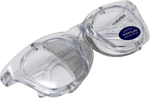 Vista 2 de TITUS G12 Retro Style Safety Glasses with Folding Side Shield Marco transparente/lente amarilla