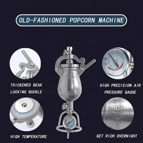 Vista 4 de Popcorn Poppers Chinese Traditional Popcorn Hand Popcorn Maker Stainless Steel Popcorn Popper Small Pot with Handle(368ML)