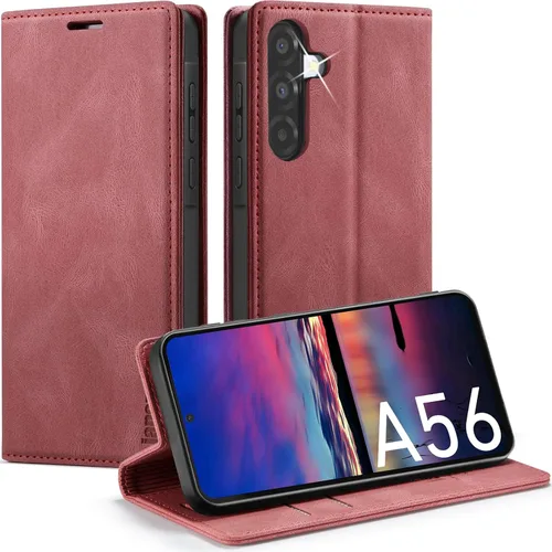 Vista 29 de Funda tipo cartera para Samsung Galaxy A52 5G con bloqueo RFID, color negro