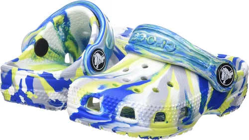 Vista 8 de Zuecos Crocs clásicos con diseño de teñido anudado marmoleado (para niños)