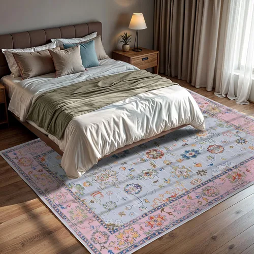 Vista 338 de GLN Rugs Traditional Collection - Alfombra de felpilla lavable a máquina, tradicional lavable, antideslizante, alfombra de felpilla de pelo corto