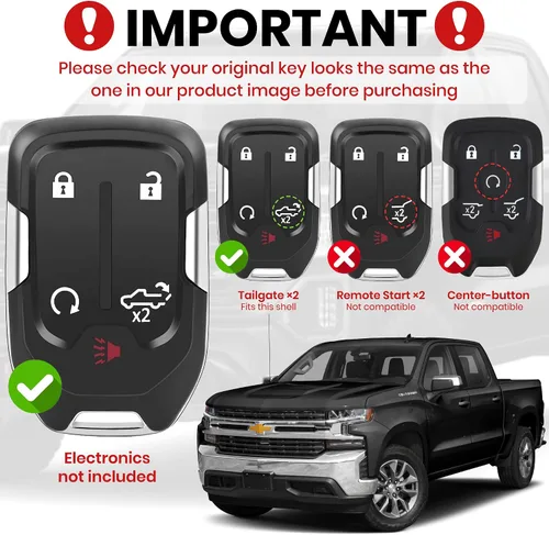 Vista 2 de Funda para llavero Chevy – para funda de llavero GMC – Accesorios Silverado Sierra – Abrebotellas integrado – Compatible con guía de ajuste
