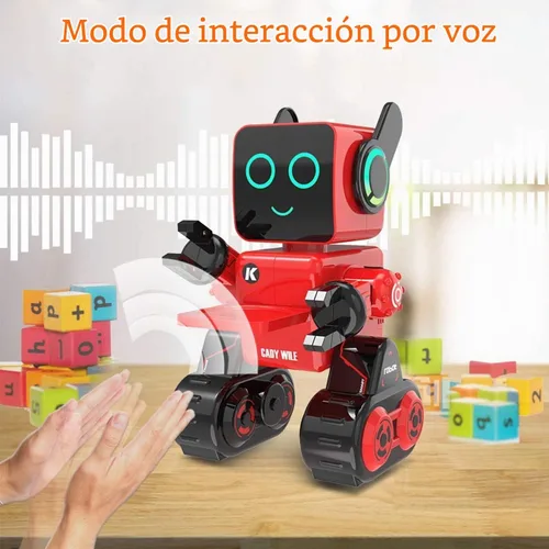 Vista 6 de Robots para niños, robot de control remoto, luz LED interactiva inteligente, habla, movimientos de baile, banco de monedas integrado, programable