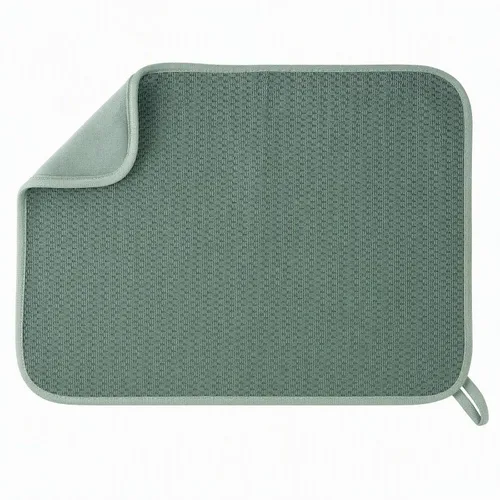 Vista 25 de GeeRic Tapete de microfibra para secar platos, almohadilla de secado de platos de cocina súper absorbente, alfombrillas de regalo reversibles