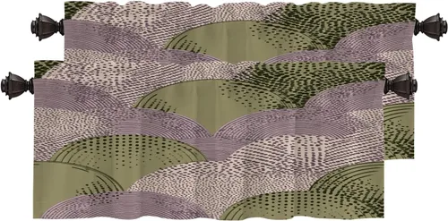 Vista 145 de Maritime Ocean Blackout Tier Curtains, Anchors Nautical Art Half Window Drapes for Kitchen with Rod Pocket,Room Darkening 2 Pack 26X24 Inches