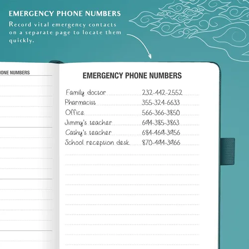 Vista 4 de Libreta de direcciones Legend Planner con pestañas alfabéticas – Libro de contactos telefónicos para números de teléfono, direcciones, contraseñas