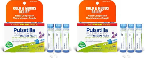 Vista 12 de Boiron Pulsatilla 30C Medicina Homeopática para el Alivio del Resfriado, Congestión Nasal, Mucosidad Espesa y Tos - 3 Unidades (240 Pellets)