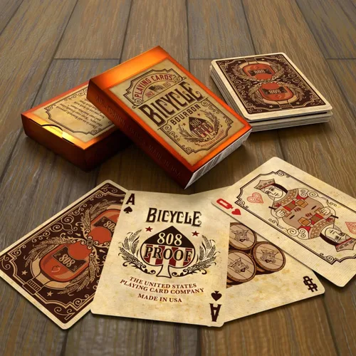 Vista 3 de Bicycle Juego de cartas Bourbon & Cocktail – 2 hermosas barajas coleccionables de cartas exclusivas de mezcla bourbon mixología accesorio de regalo