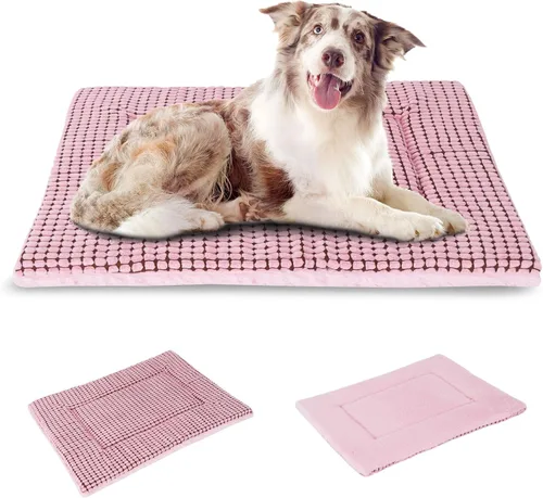 Vista 26 de BVAGSS Almohadilla Reversible para Jaula de Perro, Colchoneta de Cama para Mascotas de Espuma Viscoelástica, Colchón Suave y Cálido Lavable a