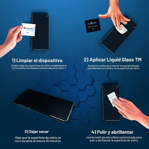Vista 4 de LIQUID GLASS Protector de pantalla con cobertura de $500 Nano protección resistente a arañazos e inastillables para todos los teléfonos, tabletas