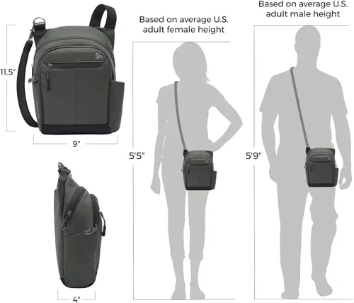 Vista 2 de Travelon Bolsa de viaje activa antirrobo, Carbón vegetal
