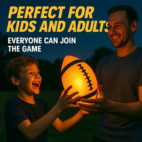 Vista 5 de Fútbol que brilla en la oscuridad Balón ultrabrillante con luz LED doble tamaño 6 con 3 baterías extra y bomba para niños y adolescentes de 6 años