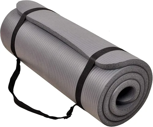 Vista 12 de BalanceFrom Yoga Mat, 1-Inch Extra Thick High Density Exercise Mat, Anti-Tear Exercise Yoga Mat with Carrying Strap, Suitable for Various Yoga