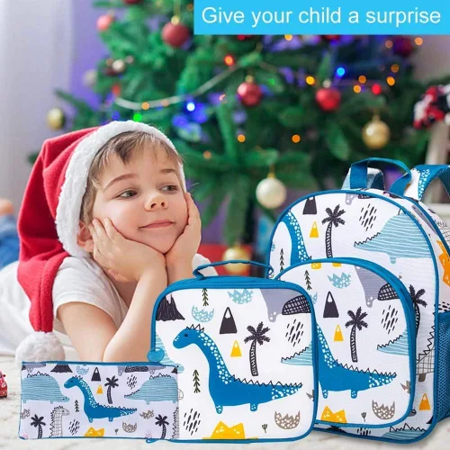 Vista 2 de CCJPX Mochila para niños y niñas, 12.5 pulgadas, dinosaurio, unicornio, preescolar, mochila escolar linda para jardín de infantes