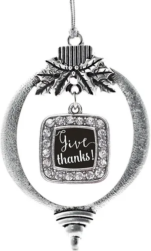 Vista 86 de Inspired Silver - Bon Voyage Cruise Ship Charm Ornamento – Adornos navideños cuadrados de plata con joyas de circonita cúbica