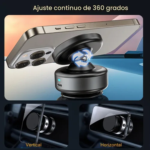 Vista 6 de Soporte de teléfono eléctrico con ventosa para coche/espejo