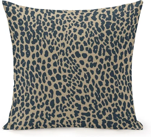 Vista 10 de Fundas de almohada de granja con cremallera de 16 x 16 pulgadas, estampado de leopardo y guepardo blanco y negro, fundas de almohada decorativas