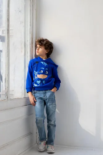 Vista 2 de PJ Masks Catboy Owlette Gekko SizeRangeDescription1 Sudadera con capucha de forro polar SizeDescription1